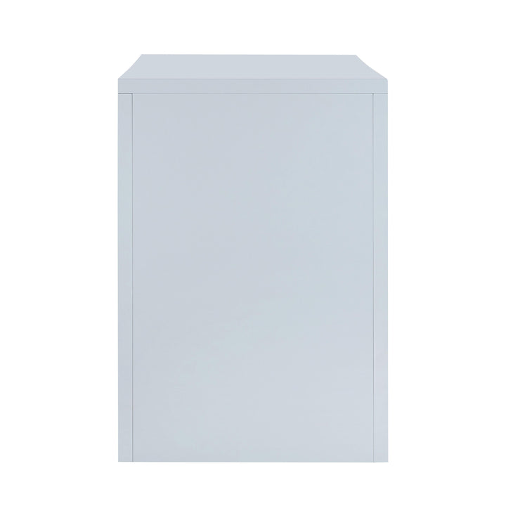 TOV Furniture Suzie Pastel Blue & Rattan Executive Desk DESKS