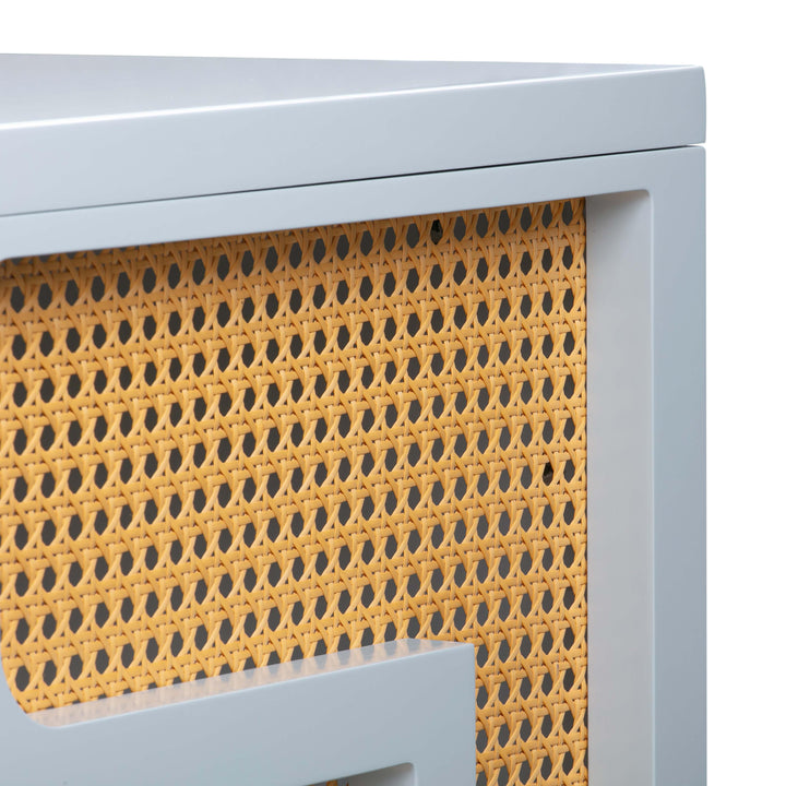 TOV Furniture Suzie Pastel Blue & Rattan Executive Desk DESKS