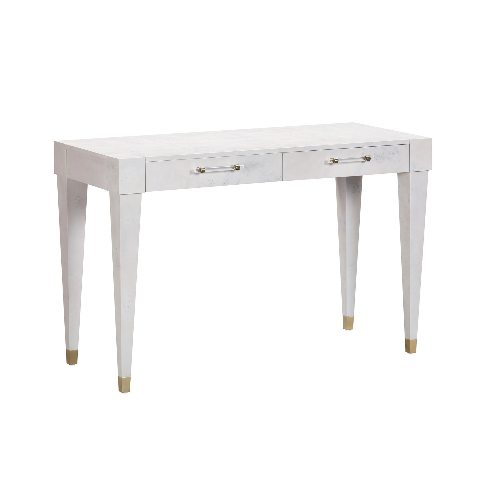 TOV Furniture Brandyss White Burl Work Desk DESKS