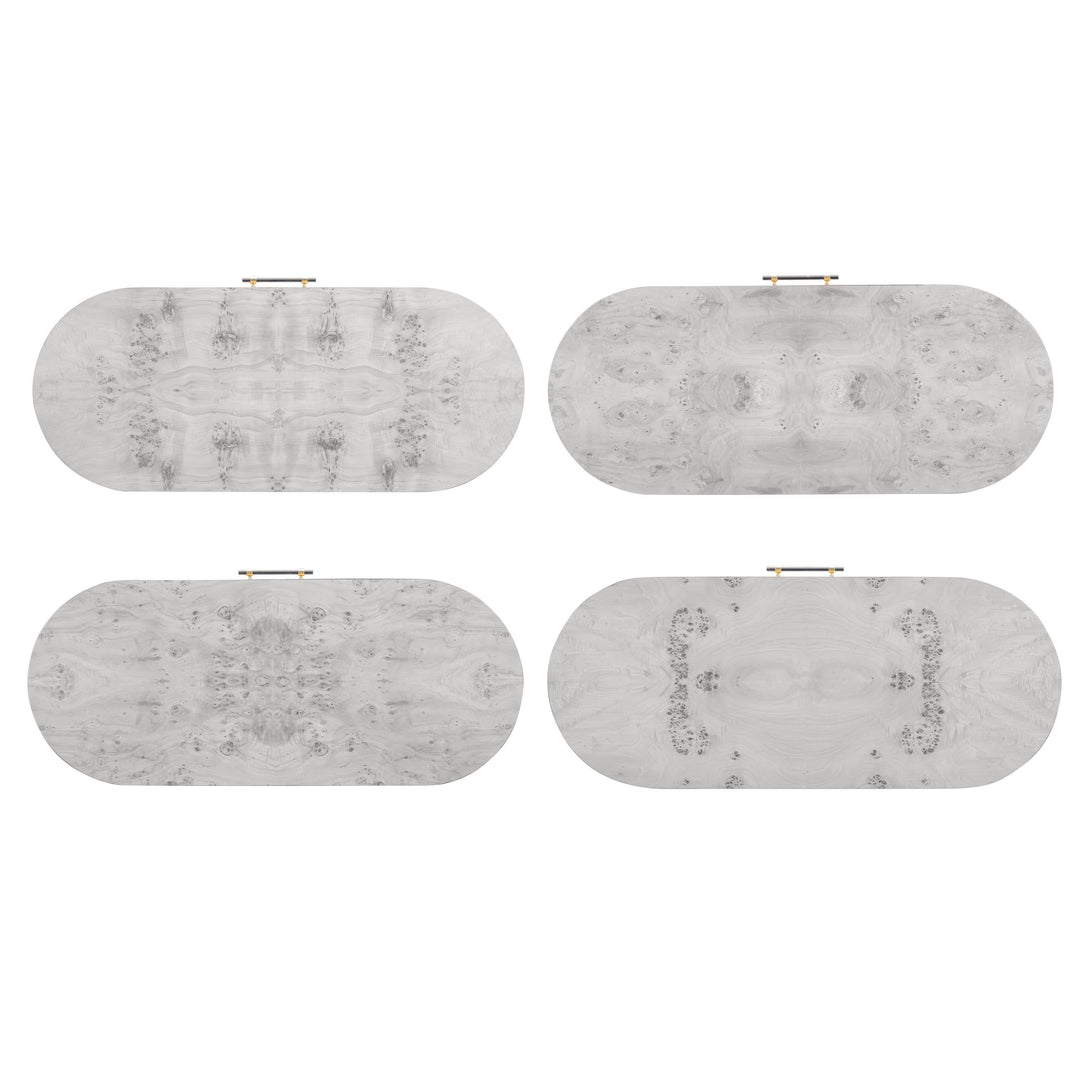 TOV Furniture Brandyss White Burl Work Desk DESKS