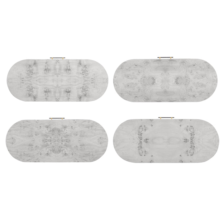 TOV Furniture Brandyss White Burl Work Desk DESKS