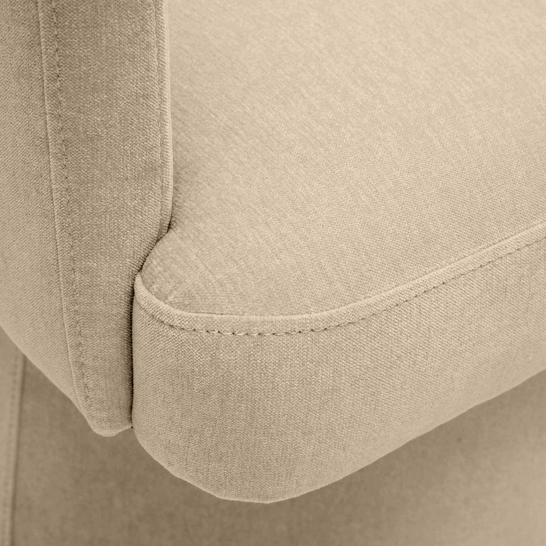 TOV Furniture Kristen Taupe Upcycled Chenille Rolling Desk Chair ACCENT + LOUNGE CHAIRS