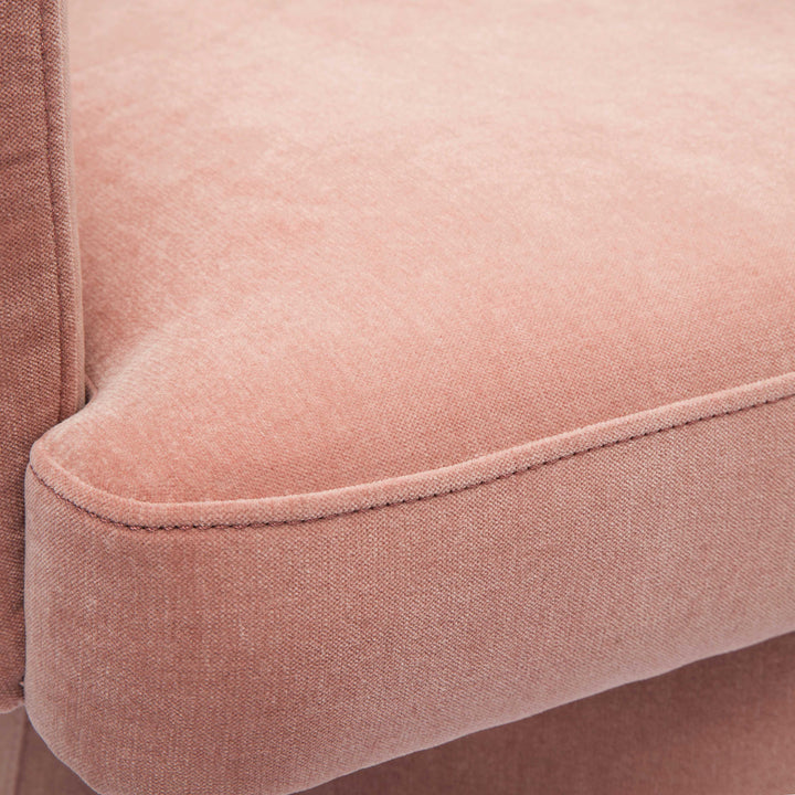 American Home Furniture | TOV Furniture - Kristen Pink Upcycled Chenille Rolling Desk Chair