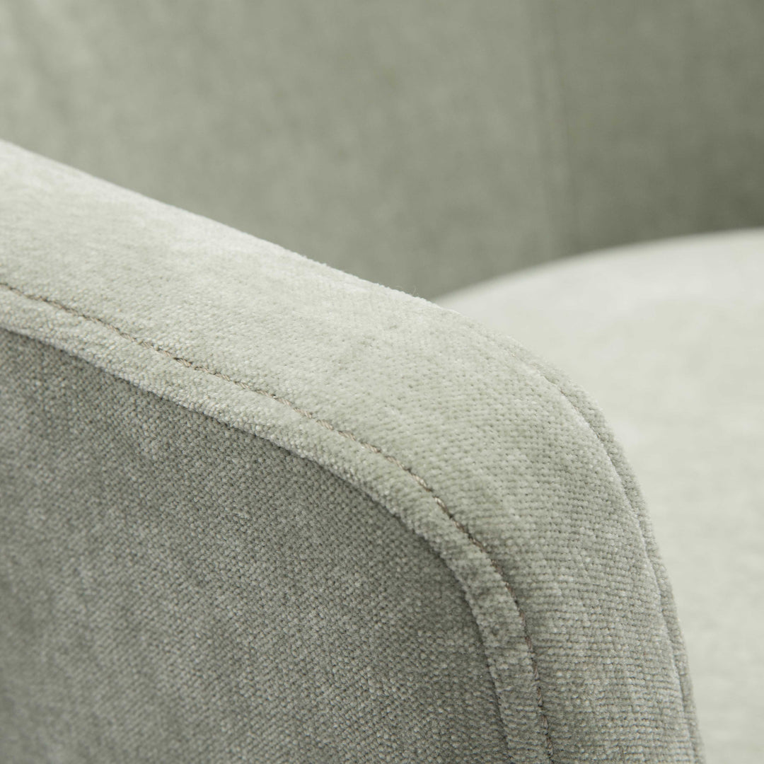TOV Furniture Kristen Light Green Upcycled Chenille Rolling Desk Chair ACCENT + LOUNGE CHAIRS