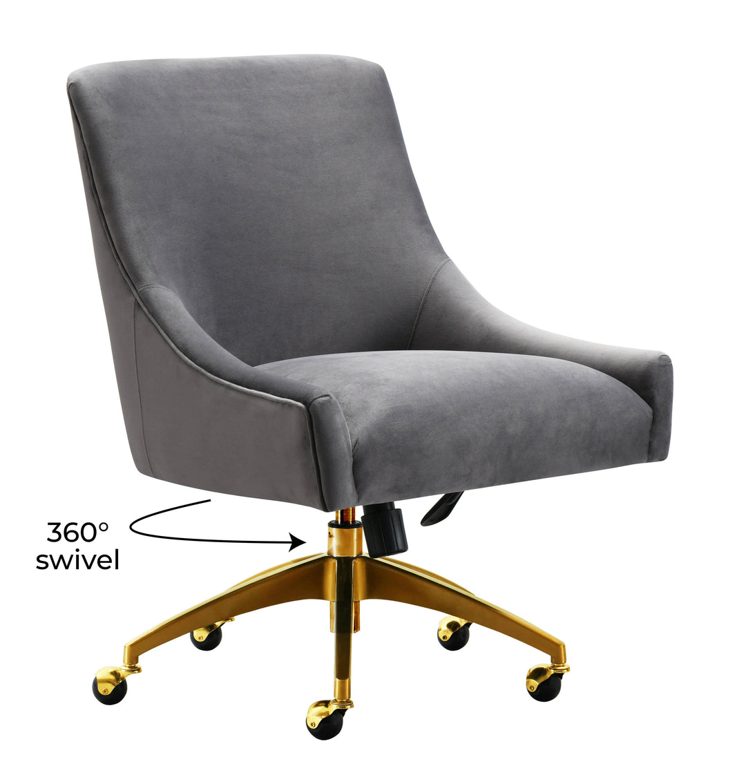 American Home Furniture | TOV Furniture - Beatrix Grey Office Swivel Chair