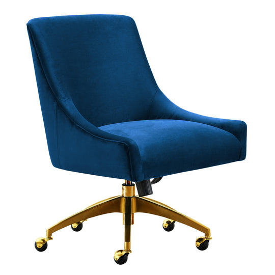 TOV Furniture Beatrix Navy Office Swivel Chair ACCENT + LOUNGE CHAIRS