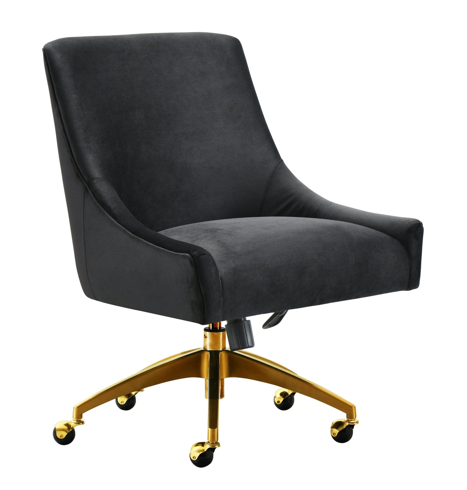 TOV Furniture Beatrix Black Office Swivel Chair ACCENT + LOUNGE CHAIRS