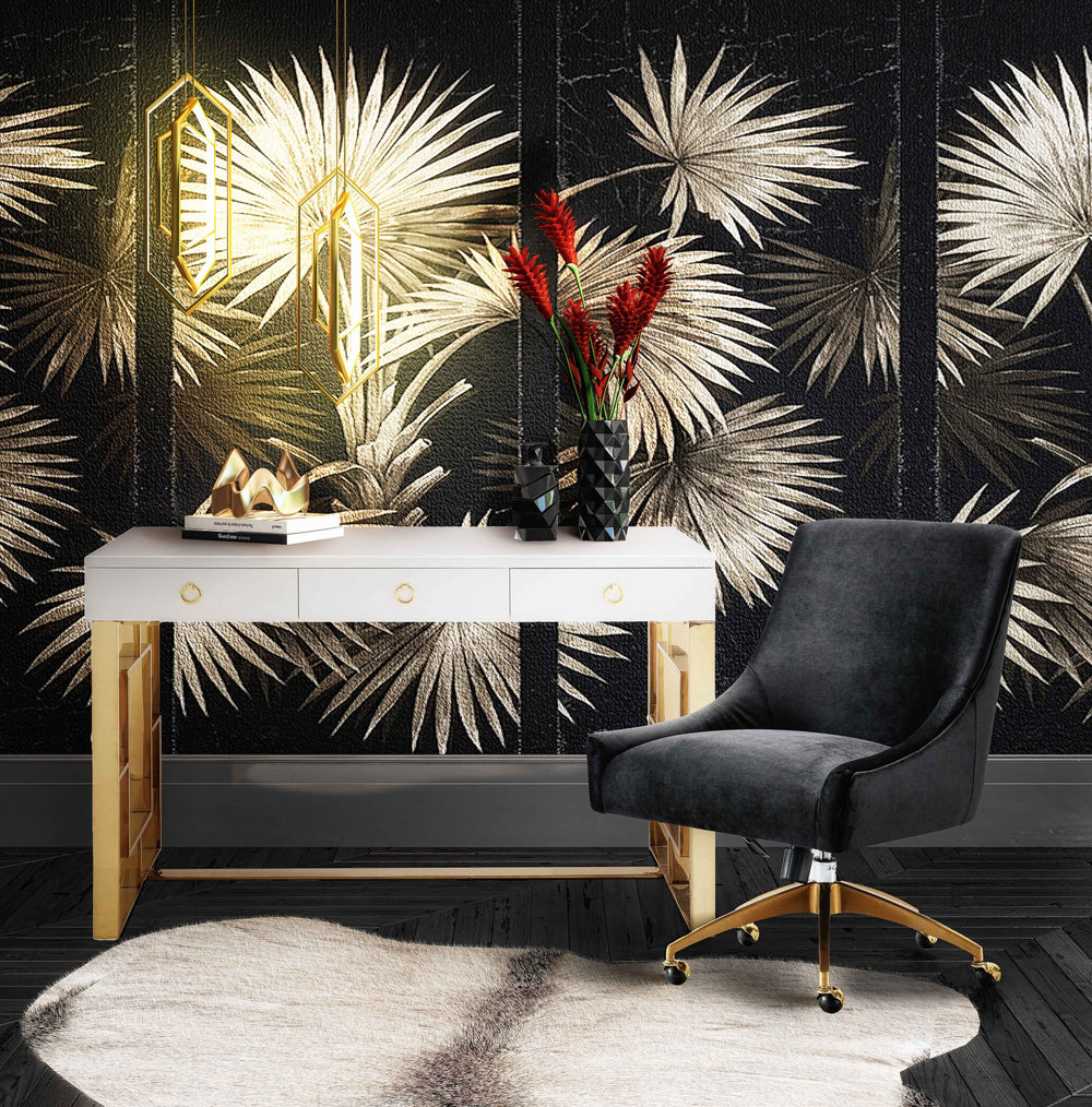 American Home Furniture | TOV Furniture - Beatrix Black Office Swivel Chair