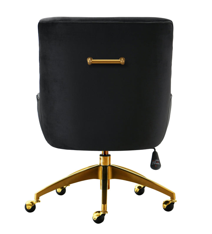 TOV Furniture Beatrix Black Office Swivel Chair ACCENT + LOUNGE CHAIRS