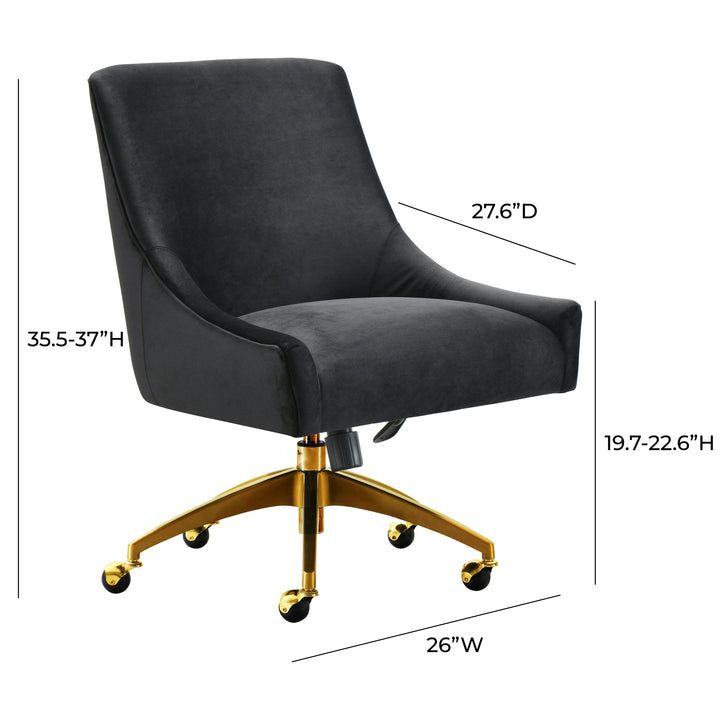 American Home Furniture | TOV Furniture - Beatrix Black Office Swivel Chair