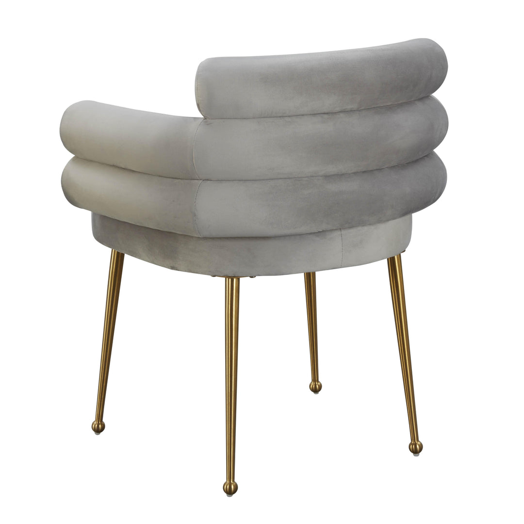 American Home Furniture | TOV Furniture - Dente Grey Velvet Dining Chair