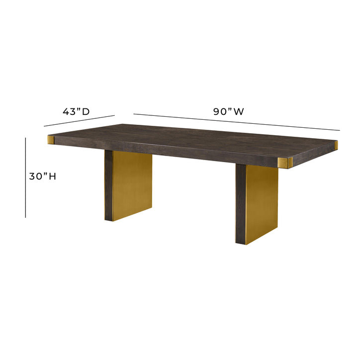 American Home Furniture | TOV Furniture - Selena Chocolate Brown Ash Dining Table