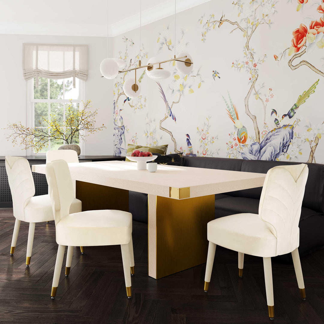 American Home Furniture | TOV Furniture - Selena Cream Ash Dining Table