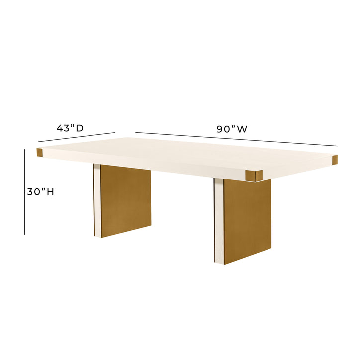 American Home Furniture | TOV Furniture - Selena Cream Ash Dining Table