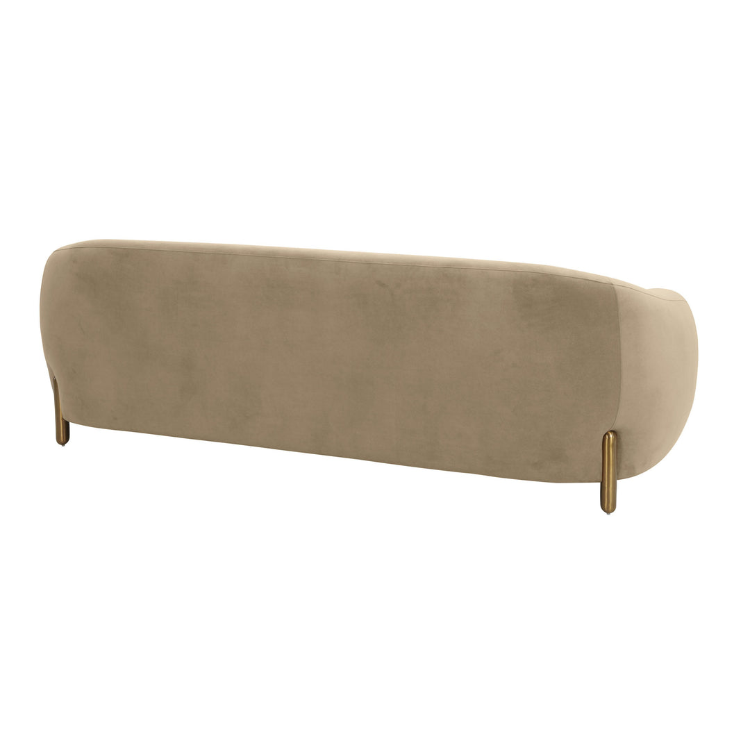 American Home Furniture | TOV Furniture - Lina Cafe Au Lait Brown Velvet Sofa