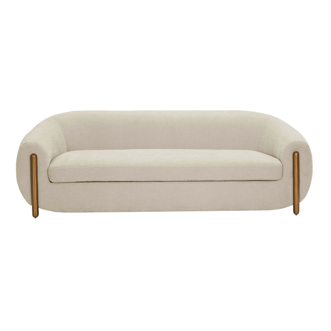 TOV Furniture Lina Cream Textured Linen Sofa SOFAS + SECTIONALS
