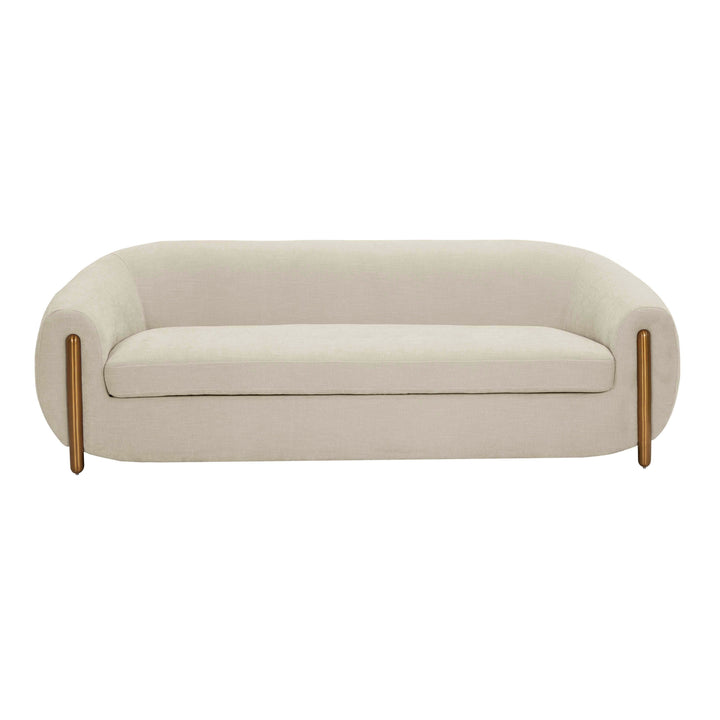 TOV Furniture Lina Cream Textured Linen Sofa SOFAS + SECTIONALS