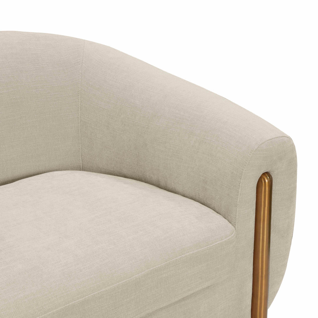 TOV Furniture Lina Cream Textured Linen Sofa SOFAS + SECTIONALS