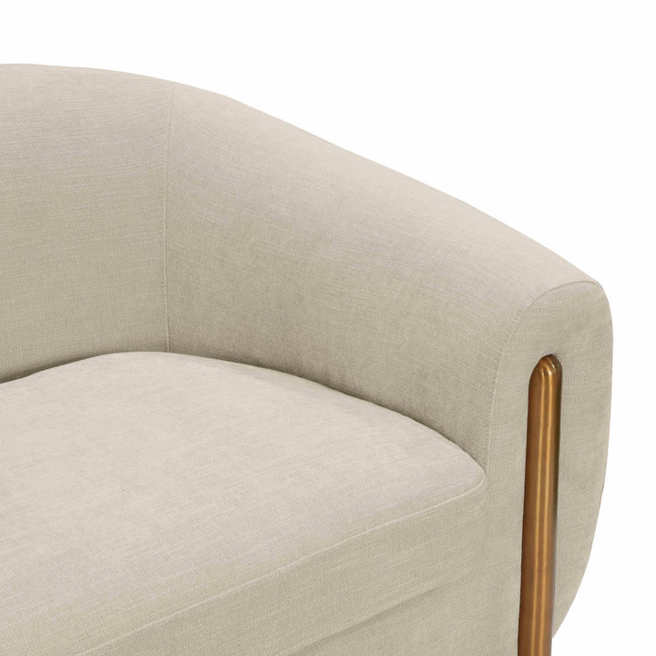 TOV Furniture Lina Cream Textured Linen Sofa SOFAS + SECTIONALS