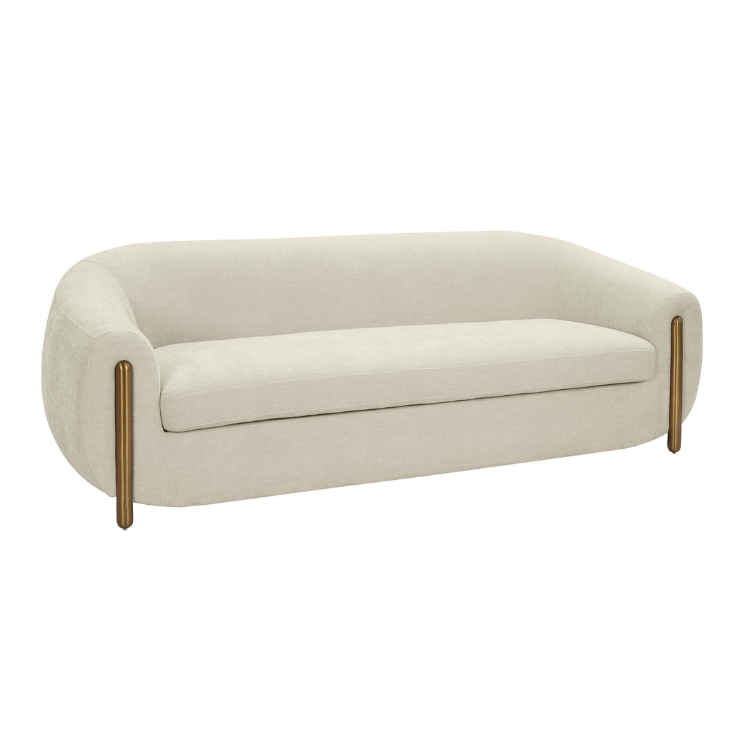 American Home Furniture | TOV Furniture - Lina Cream Textured Linen Sofa