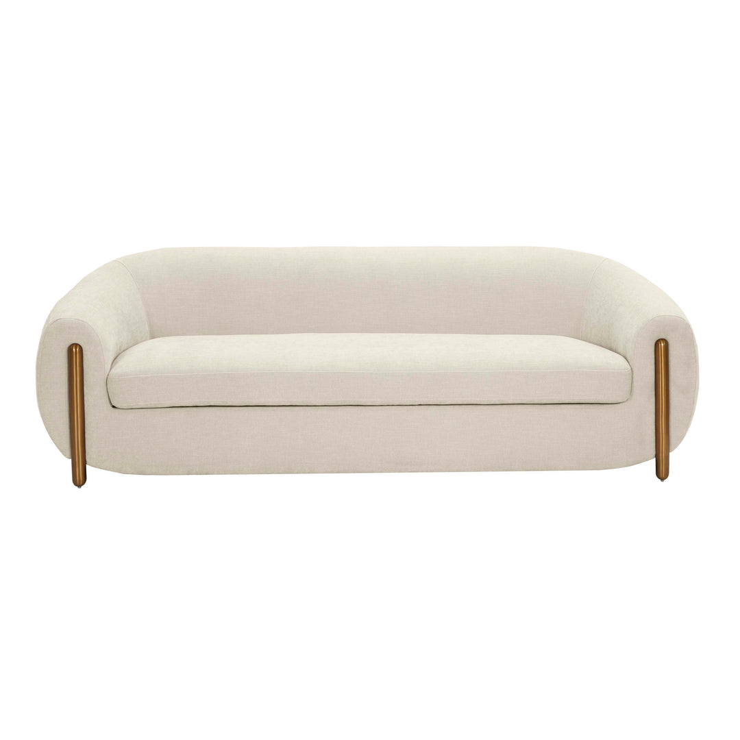 American Home Furniture | TOV Furniture - Lina Cream Textured Linen Sofa