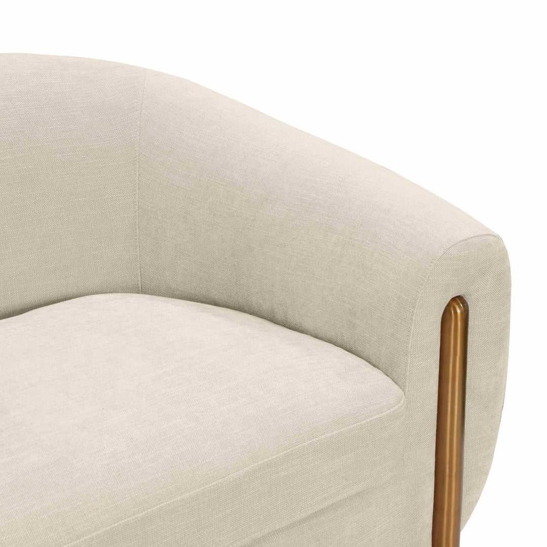 American Home Furniture | TOV Furniture - Lina Cream Textured Linen Sofa