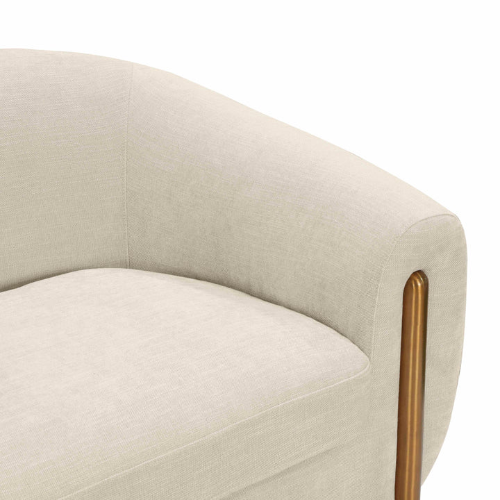 American Home Furniture | TOV Furniture - Lina Cream Textured Linen Sofa