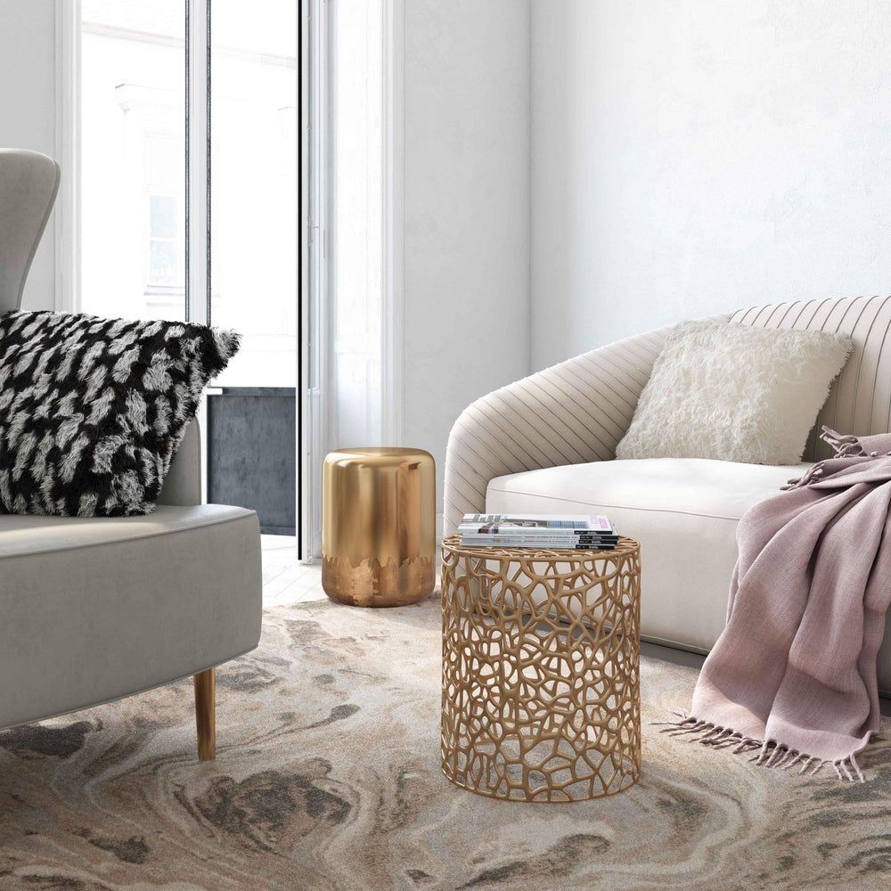 American Home Furniture | TOV Furniture - Sophia Gold Side Table