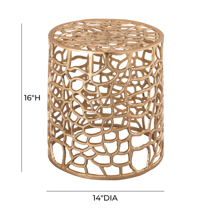 American Home Furniture | TOV Furniture - Sophia Gold Side Table