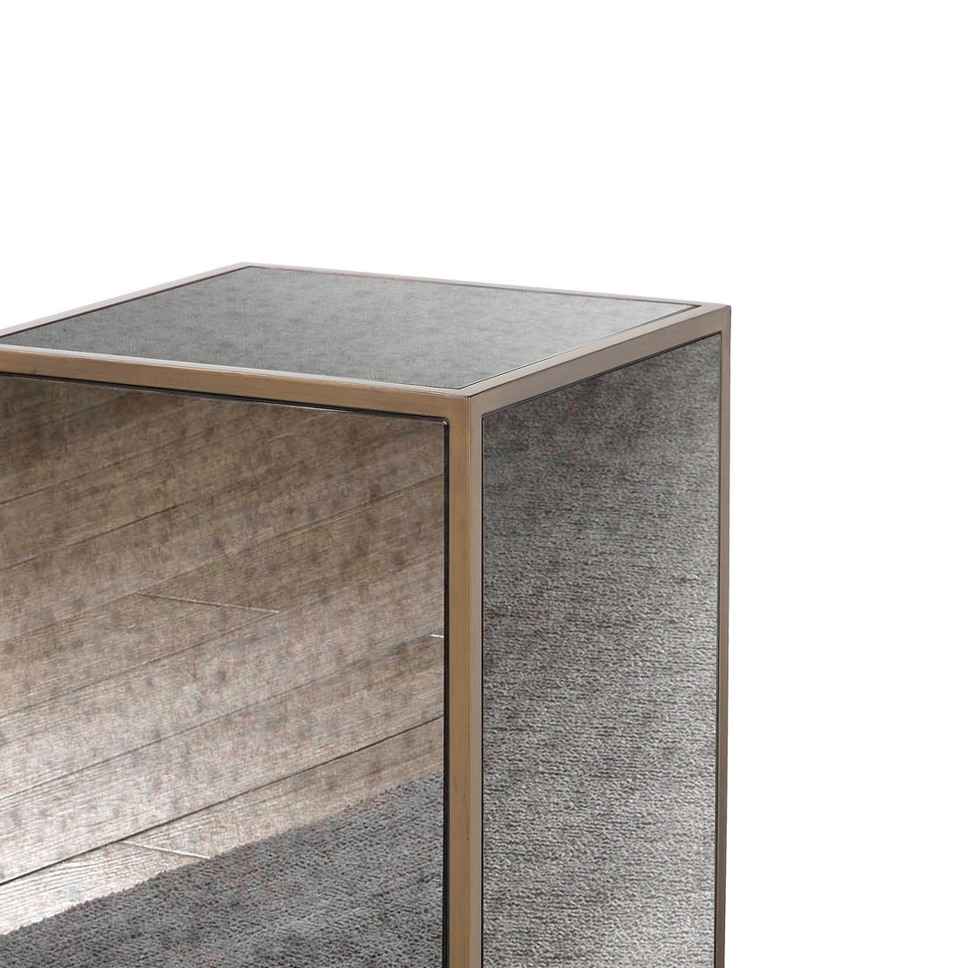 American Home Furniture | TOV Furniture - Lana Mirrored Side Table