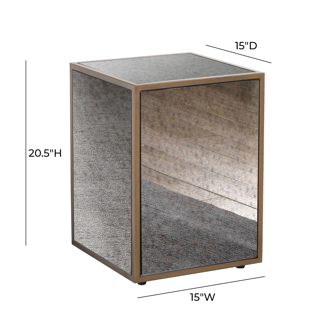 American Home Furniture | TOV Furniture - Lana Mirrored Side Table