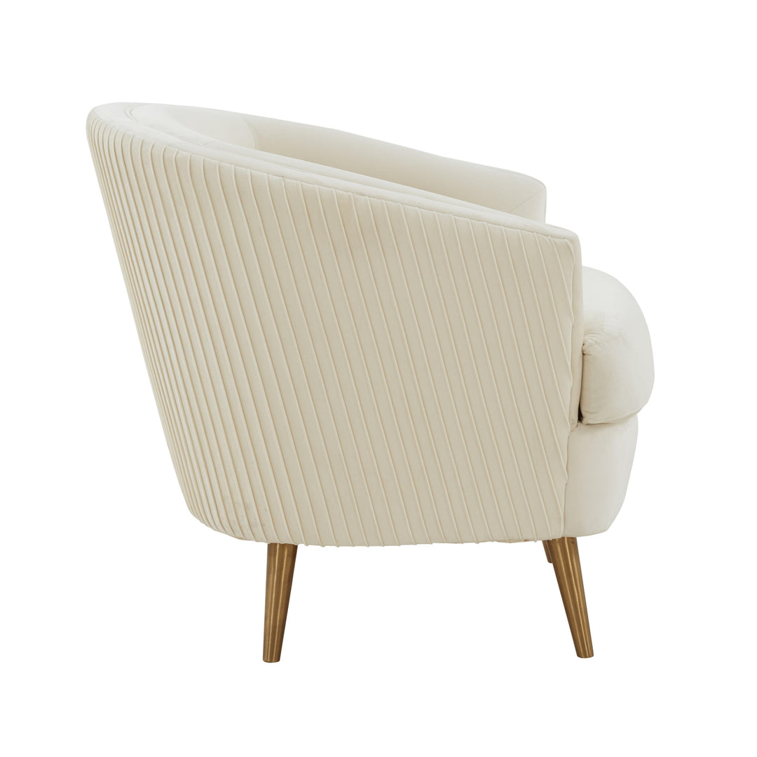 American Home Furniture | TOV Furniture - Jules Cream Velvet Accent Chair