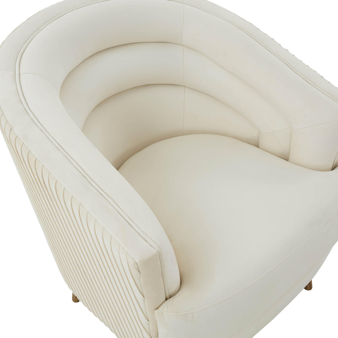 American Home Furniture | TOV Furniture - Jules Cream Velvet Accent Chair