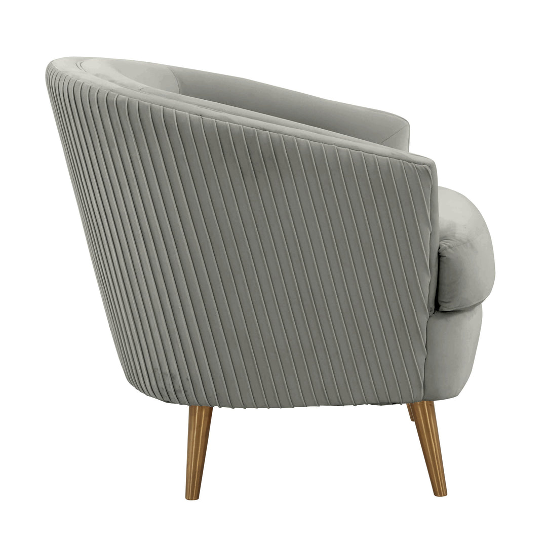 American Home Furniture | TOV Furniture - Jules Light Grey Velvet Accent Chair