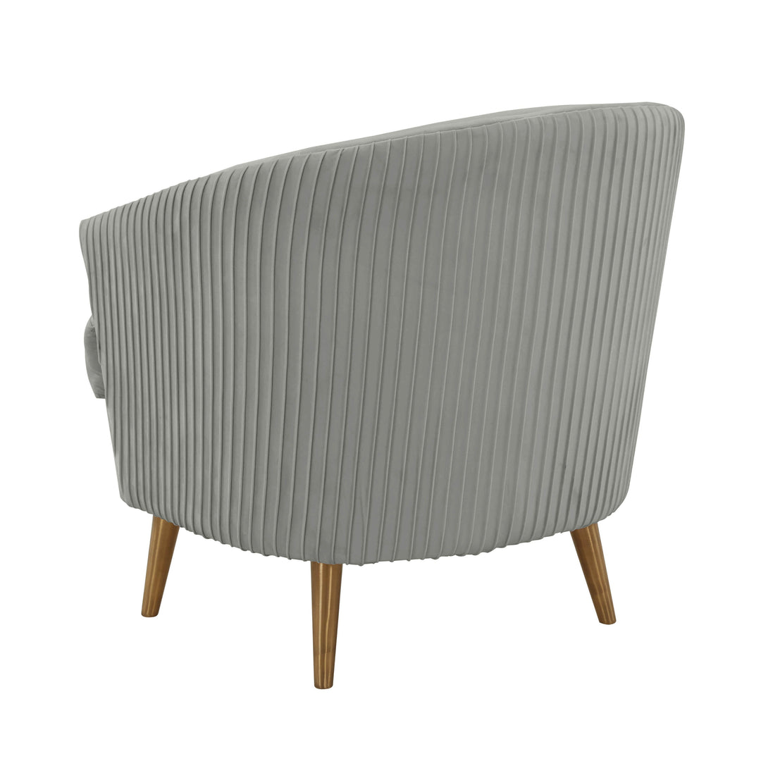 American Home Furniture | TOV Furniture - Jules Light Grey Velvet Accent Chair