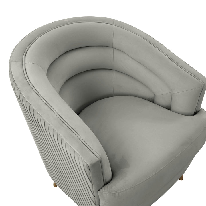 American Home Furniture | TOV Furniture - Jules Light Grey Velvet Accent Chair