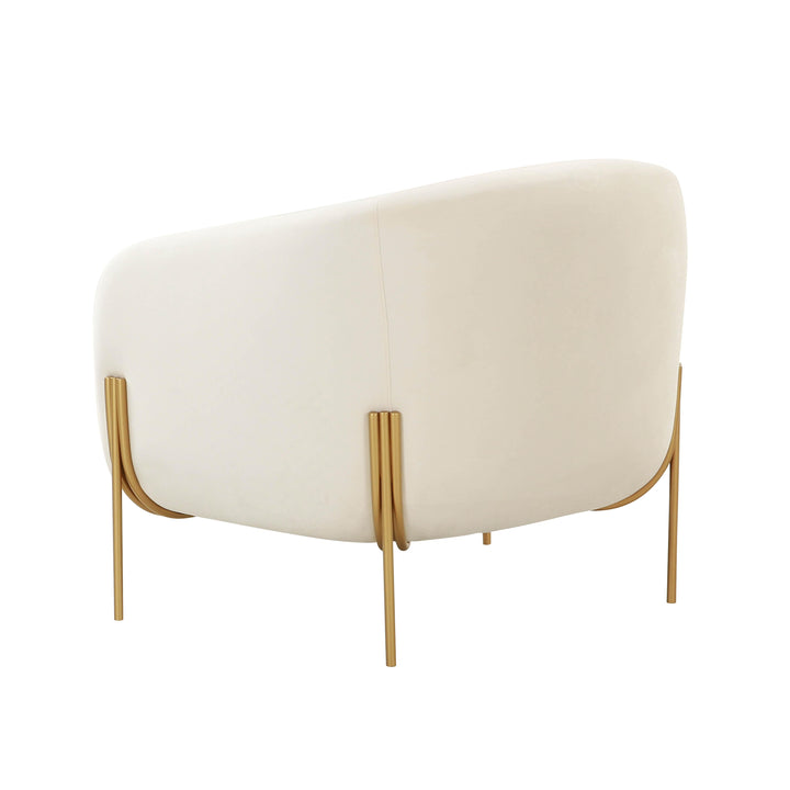 American Home Furniture | TOV Furniture - Kandra Cream Velvet Accent Chair