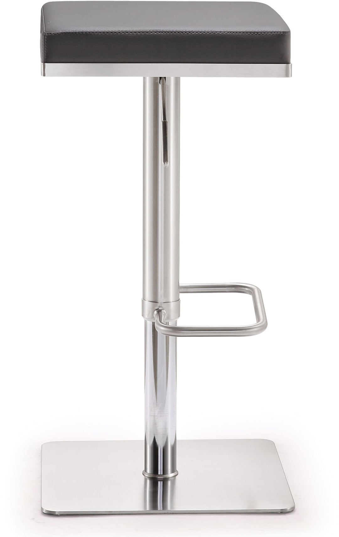 American Home Furniture | TOV Furniture - Bari Grey Stainless Steel Adjustable Barstool