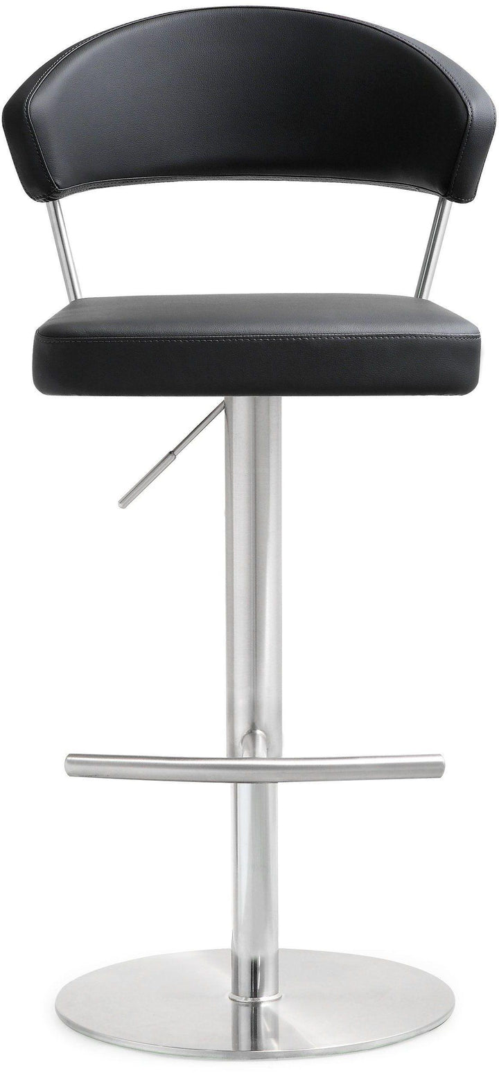 TOV Furniture Cosmo Black Stainless Steel Barstool OTTOMANS, POUFS, + STOOLS
