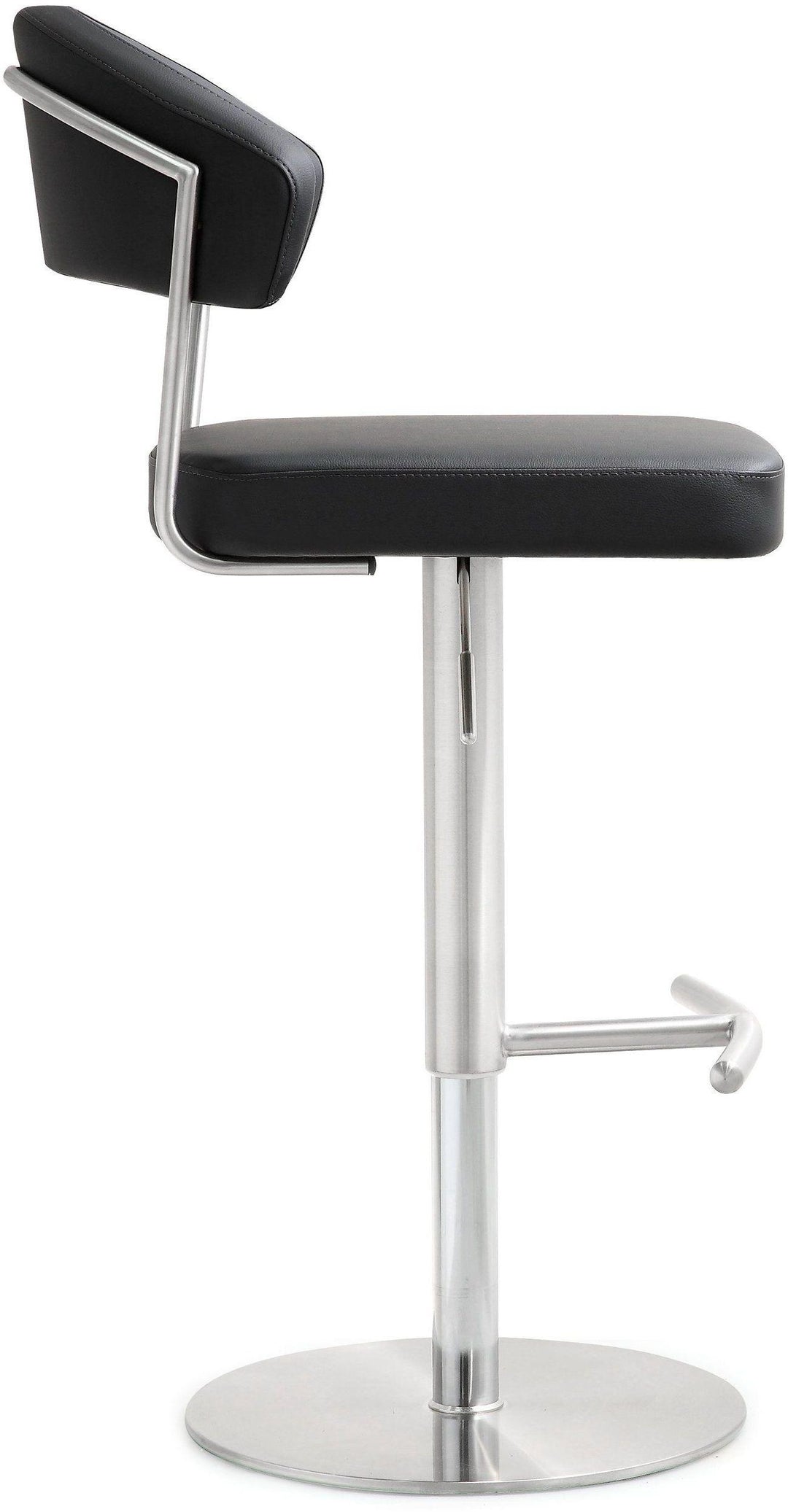 TOV Furniture Cosmo Black Stainless Steel Barstool OTTOMANS, POUFS, + STOOLS