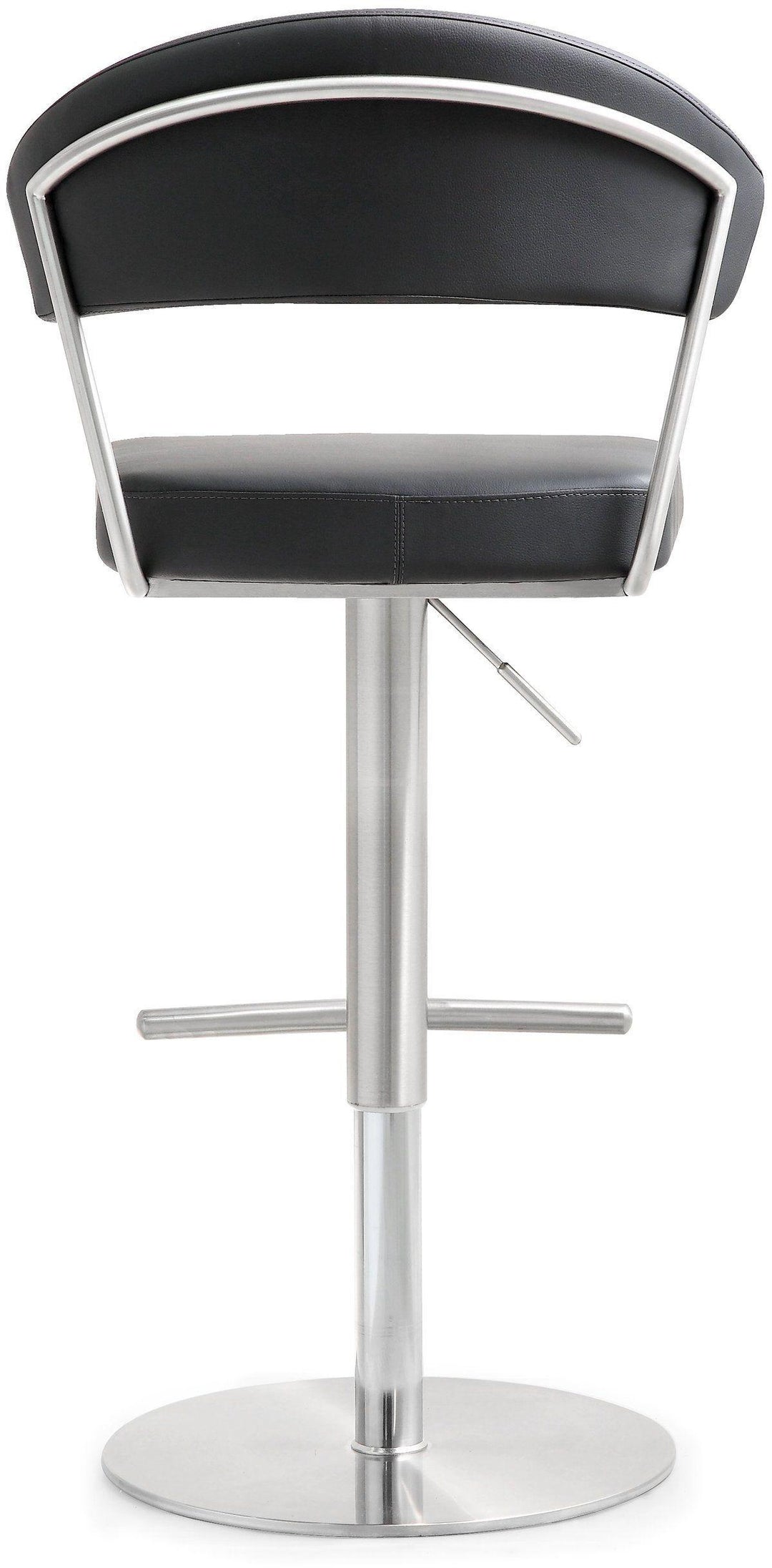 TOV Furniture Cosmo Black Stainless Steel Barstool OTTOMANS, POUFS, + STOOLS