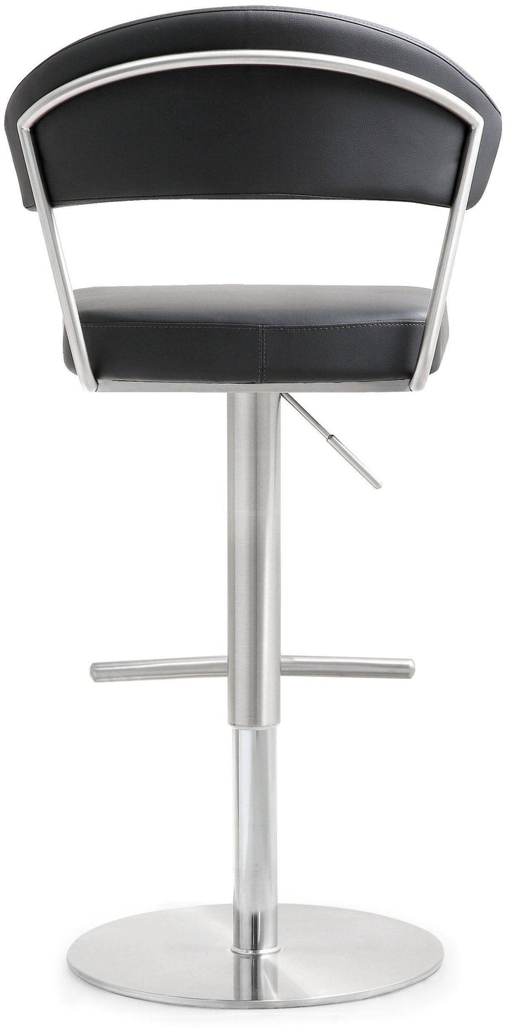 TOV Furniture Cosmo Black Stainless Steel Barstool OTTOMANS, POUFS, + STOOLS