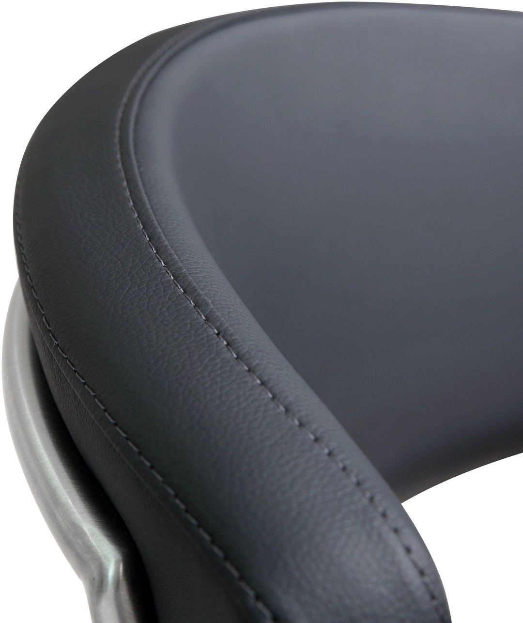TOV Furniture Cosmo Black Stainless Steel Barstool OTTOMANS, POUFS, + STOOLS
