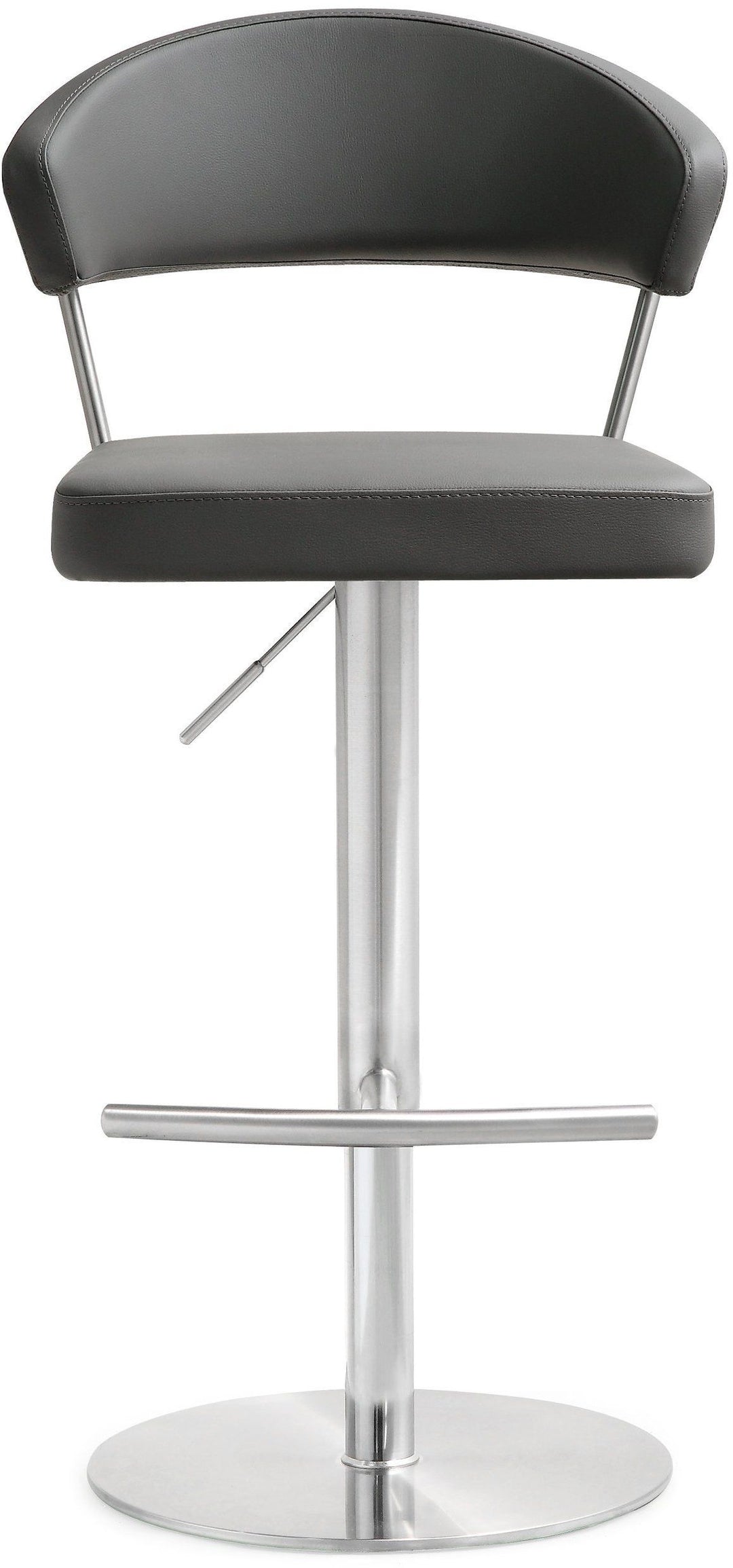 American Home Furniture | TOV Furniture - Cosmo Grey Stainless Steel Barstool