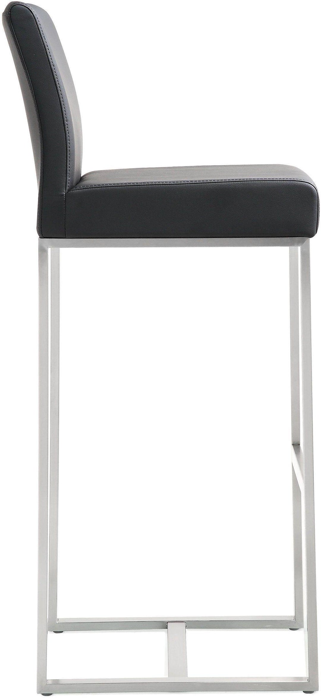 TOV Furniture Denmark Black Stainless Steel Barstool (Set of 2) OTTOMANS, POUFS, + STOOLS