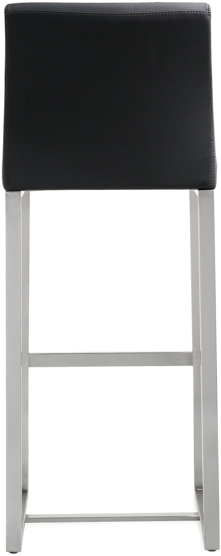 TOV Furniture Denmark Black Stainless Steel Barstool (Set of 2) OTTOMANS, POUFS, + STOOLS