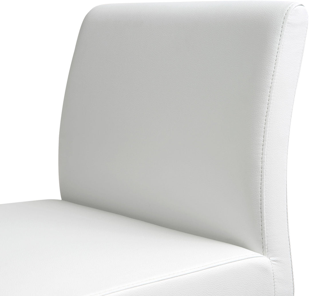 TOV Furniture Denmark White Stainless Steel Barstool (Set of 2) OTTOMANS, POUFS, + STOOLS