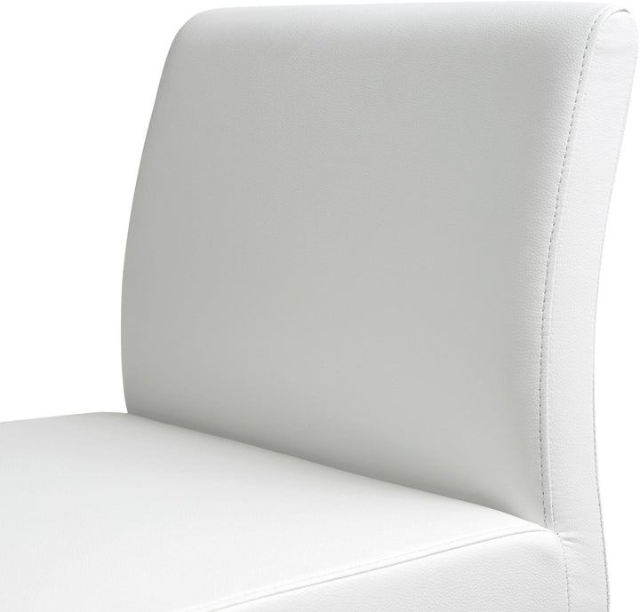 TOV Furniture Denmark White Stainless Steel Barstool (Set of 2) OTTOMANS, POUFS, + STOOLS