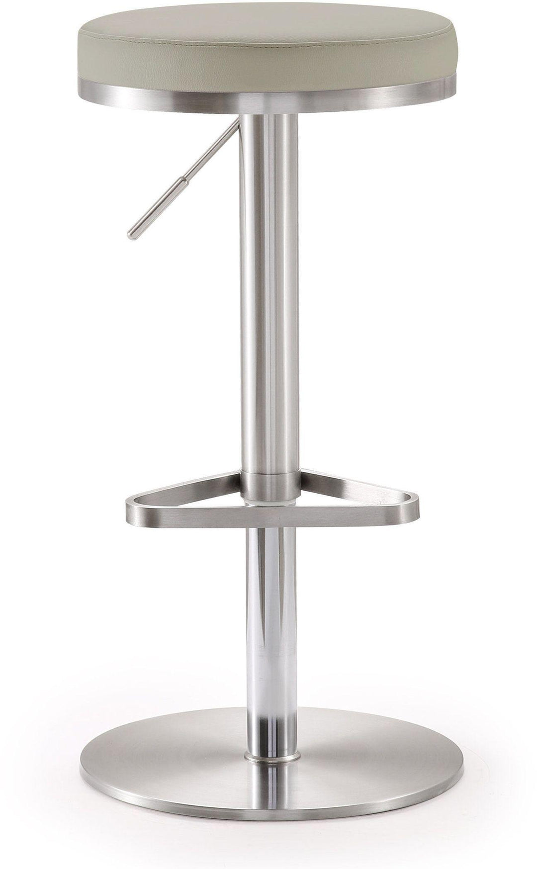 American Home Furniture | TOV Furniture - Fano Light Grey Stainless Steel Barstool