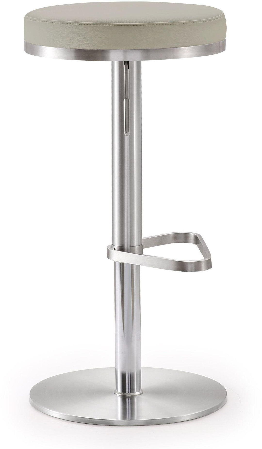 American Home Furniture | TOV Furniture - Fano Light Grey Stainless Steel Barstool